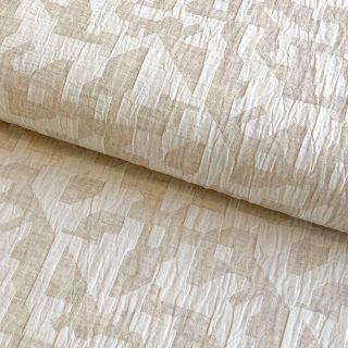 Bombažna tkanina z lanom JACQUARD Abstarct natural