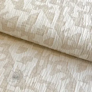 Bombažna tkanina z lanom JACQUARD Abstarct natural