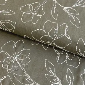 Viskoza z lanom EMBROIDERY Flower Danielle pickle