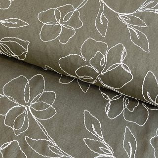 Viskoza z lanom EMBROIDERY Flower Danielle pickle