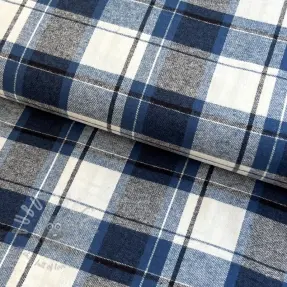 Bombažna tkanina YARN DYED CHECK BRUSHED Silva design A