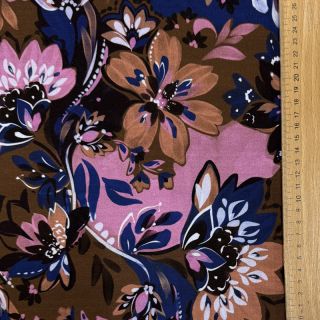 Prevešanka Flowers Mici brown digital print