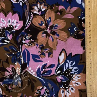 Prevešanka Flowers Mici brown digital print