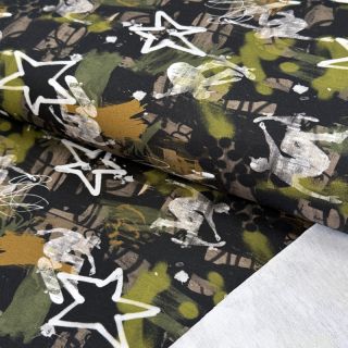 Prevešanka Graffiti army green digital print