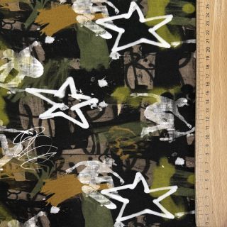 Prevešanka Graffiti army green digital print