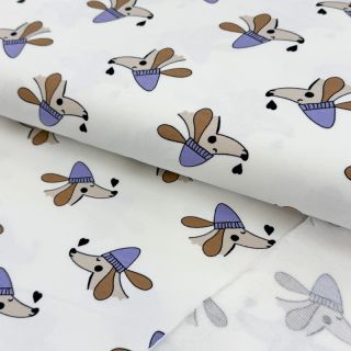 Prevešanka Dogs and hearts off white