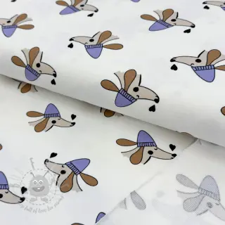 Prevešanka Dogs and hearts off white