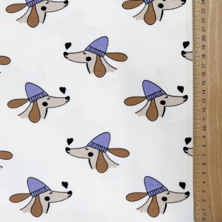 Prevešanka Dogs and hearts off white