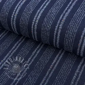 JEANS DENIM JACQUARD Disstresse stripes indigo