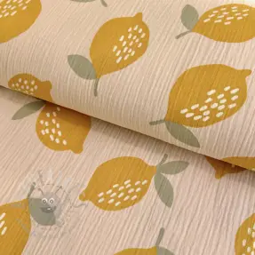 Dvojna gaza/muslin Lemons sand