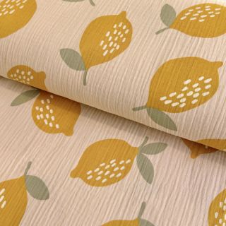 Dvojna gaza/muslin Lemons sand