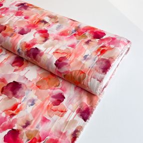 Viskoza ROSELLA STRETCH Abstract pink digital print