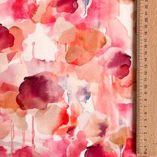 Viskoza ROSELLA STRETCH Abstract pink digital print