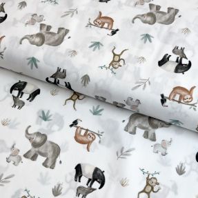 Bombažna tkanina Safari off white digital print