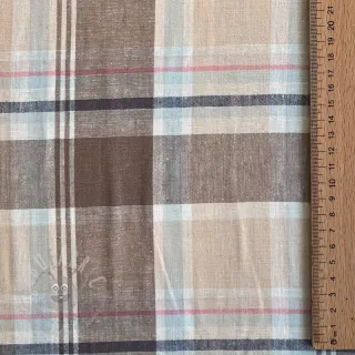 Viskoza z lanom YARN DYED Checks taupe