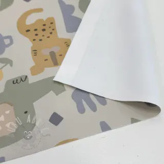 Blago za dežni plašč Safari animals ecru