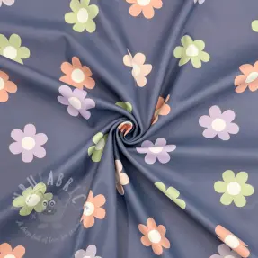 Blago za dežni plašč Flowers jeans