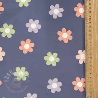 Blago za dežni plašč Flowers jeans