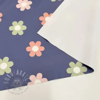 Blago za dežni plašč Flowers jeans