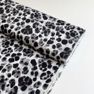 Viskoza SATIN Animal skin black digital print