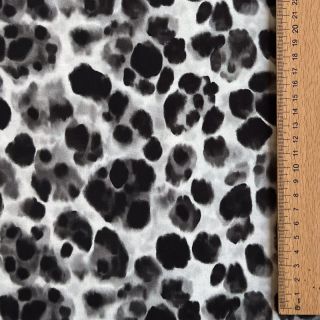Viskoza SATIN Animal skin black digital print