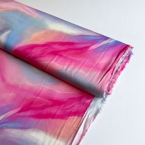 Viskoza SATIN Illusion pink digital print