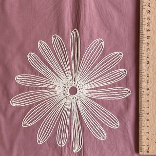 Bombažna tkanina EMBROIDERY Flowie mauve