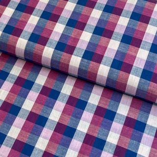 Bombažna tkanina YARN DYED Square cerise