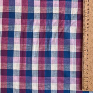 Bombažna tkanina YARN DYED Square cerise