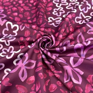 Saten ROYAL MICRO Abstarct bordeaux