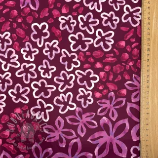 Saten ROYAL MICRO Abstarct bordeaux