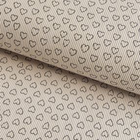 Žamet STRETCH Little love light sand
