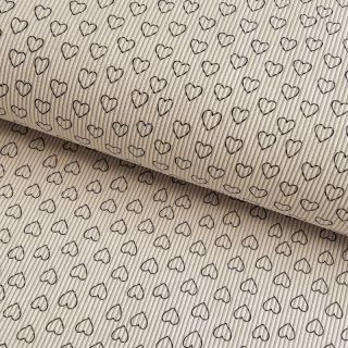 Žamet STRETCH Little love light sand