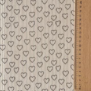 Žamet STRETCH Little love light sand