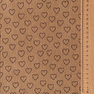 Žamet STRETCH Little love sand