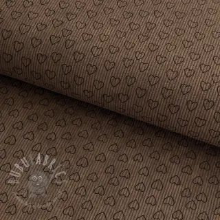 Žamet STRETCH Little love taupe