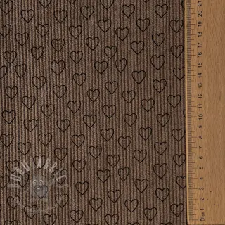 Žamet STRETCH Little love taupe
