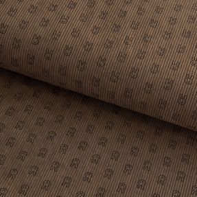Žamet STRETCH Little bunny taupe
