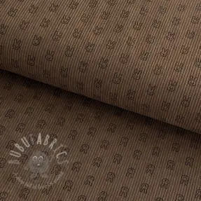 Žamet STRETCH Little bunny taupe
