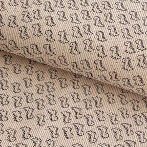 Žamet STRETCH Little dino light sand