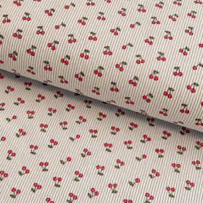 Žamet STRETCH Little cherry light sand