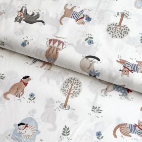 Bombažna tkanina Vive la France design A digital print