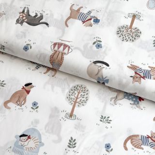 Bombažna tkanina Vive la France design A digital print