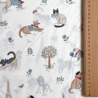 Bombažna tkanina Vive la France design A digital print