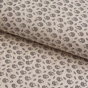 Žamet STRETCH Little hedgehog light sand