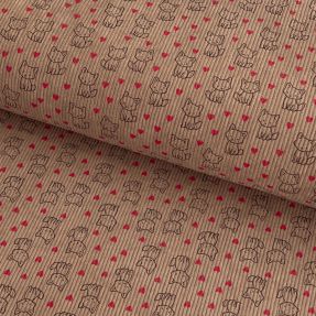 Žamet STRETCH Little foxes sand