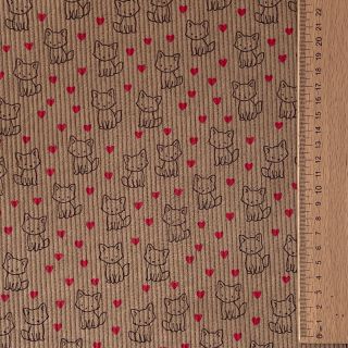 Žamet STRETCH Little foxes sand