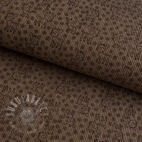 Žamet STRETCH Little deer taupe