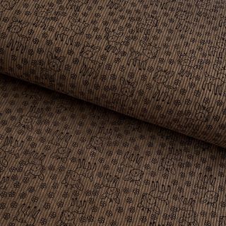 Žamet STRETCH Little deer taupe