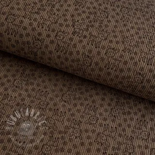 Žamet STRETCH Little deer taupe